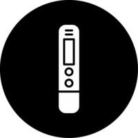 pH Meter Acidity Measurement Tool Glyph Circle Inverted vector