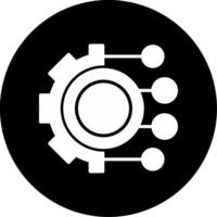Digital Transformation Tools Glyph Circle Inverted vector