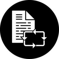 File Recycle Paper Recycling Glyph Circle Inverted vector