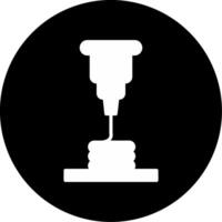 Fused Deposition Technology Glyph Circle Inverted vector