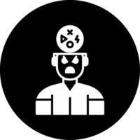 Hyperactivity Symptoms Glyph Circle Inverted vector