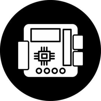 Accelerometer Sensor Motion Detection Glyph Circle Inverted vector