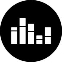 Bar Chart Profit Analysis Glyph Circle Inverted vector