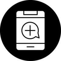 Emergency Call Urgent Request Glyph Circle Inverted vector