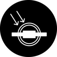 LDR Light Sensor Glyph Circle Inverted vector