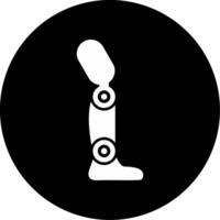 Prosthetic Artificial Limb Glyph Circle Inverted vector
