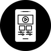 Editing Software Glyph Circle Inverted vector