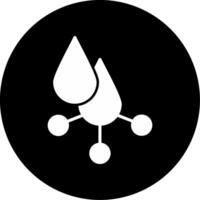Water Enzyme Interaction Glyph Circle Inverted vector