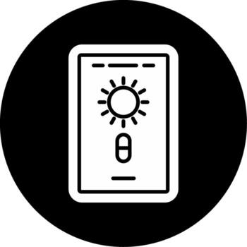 Ambient Sensor Environmental Monitoring Glyph Circle Inverted vector