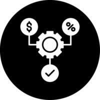 Cash Management Strategy Glyph Circle Inverted vector