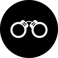 Handcuffs Restraint Tools Glyph Circle Inverted vector