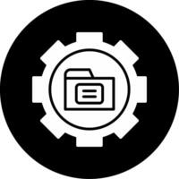 Digital Rights Management Glyph Circle Inverted vector
