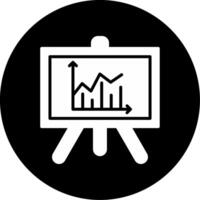Line Graph Trend Glyph Circle Inverted vector
