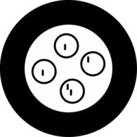 Staphylococcus Bacterial Infection Glyph Circle Inverted vector