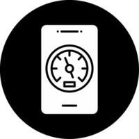 Barometric Pressure Sensor Glyph Circle Inverted vector