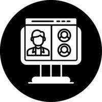 Webinar Live Online Presentation Glyph Circle Inverted vector