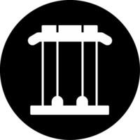 Smith Machine Weight Training Glyph Circle Inverted vector