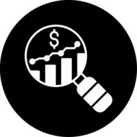 Decision Making Process Glyph Circle Inverted vector