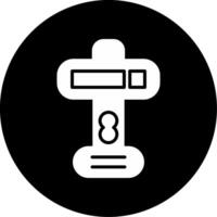 Barcode Scanner Code Scanning Device Glyph Circle Inverted vector