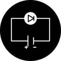 Diode Electrical Component Glyph Circle Inverted vector