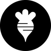 Radish Fresh Vegetable Glyph Circle Inverted vector