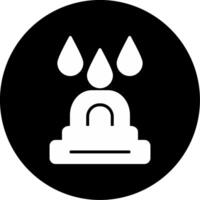 Rain Sensor Precipitation Detection Glyph Circle Inverted vector