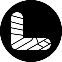 Sling Arm Support Glyph Circle Inverted vector