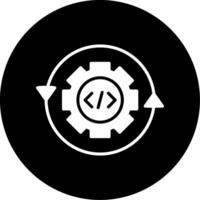 Software Update Process Glyph Circle Inverted vector