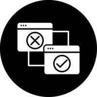 Bug Correction Feature Glyph Circle Inverted vector