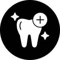 Dental Oral Health Glyph Circle Inverted vector