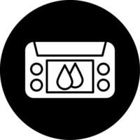 Humidity Sensor Moisture Level Detection Glyph Circle Inverted vector