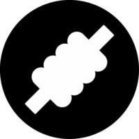 Heating Element Design Glyph Circle Inverted vector