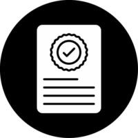 License Management Feature Glyph Circle Inverted vector