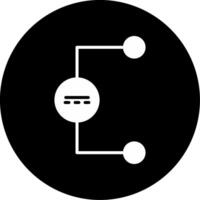DC Voltage Source Glyph Circle Inverted vector