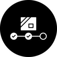 Crane Lifting Machine Glyph Circle Inverted vector