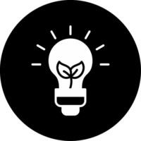 Efficiency Energy Use Glyph Circle Inverted vector