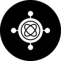 Gyroscope Orientation Sensor Glyph Circle Inverted vector