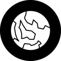 Planet Earth Earth Conservation Glyph Circle Inverted vector