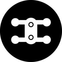 Staurastrum Manfeldtii Algae Species Glyph Circle Inverted vector