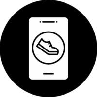 Step Detection Sensor Glyph Circle Inverted vector