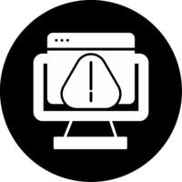 Error Log File Glyph Circle Inverted vector