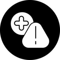 Emergency Alert Notification Glyph Circle Inverted vector