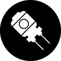 Capacitor Power Component Glyph Circle Inverted vector