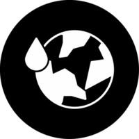 Hydro Power Energy Glyph Circle Inverted vector