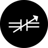 Variable Capacitor Design Glyph Circle Inverted vector