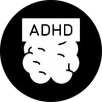 Adhd trait Glyph Circle Inverted vector
