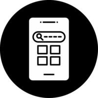 App Search Feature Glyph Circle Inverted vector