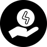 Save Energy Practices Glyph Circle Inverted vector