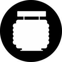 Electrical Transformer Unit Glyph Circle Inverted vector