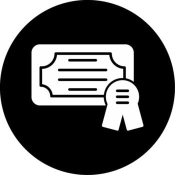 Diploma Setting Degree Configuration Glyph Circle Inverted vector
